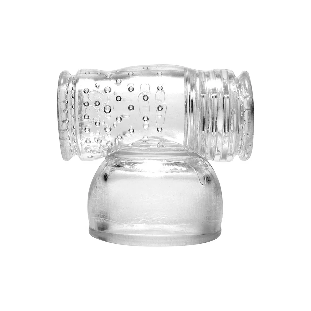 Embout de masturbation en forme de tube à picots doux pour stimulateur wand – Mastubator Aansluiting XR Brands – Image 3