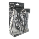Pinces à mamelons Monarch Noir noires avec chaîne