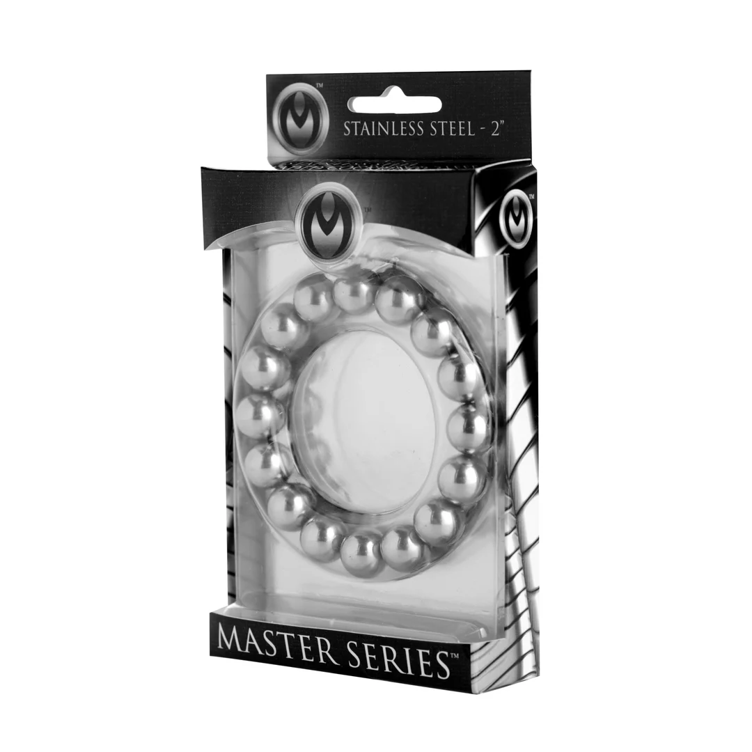 AD128-ML-2 Anneau pénien non vibrant avec perles – M/L – Image 1