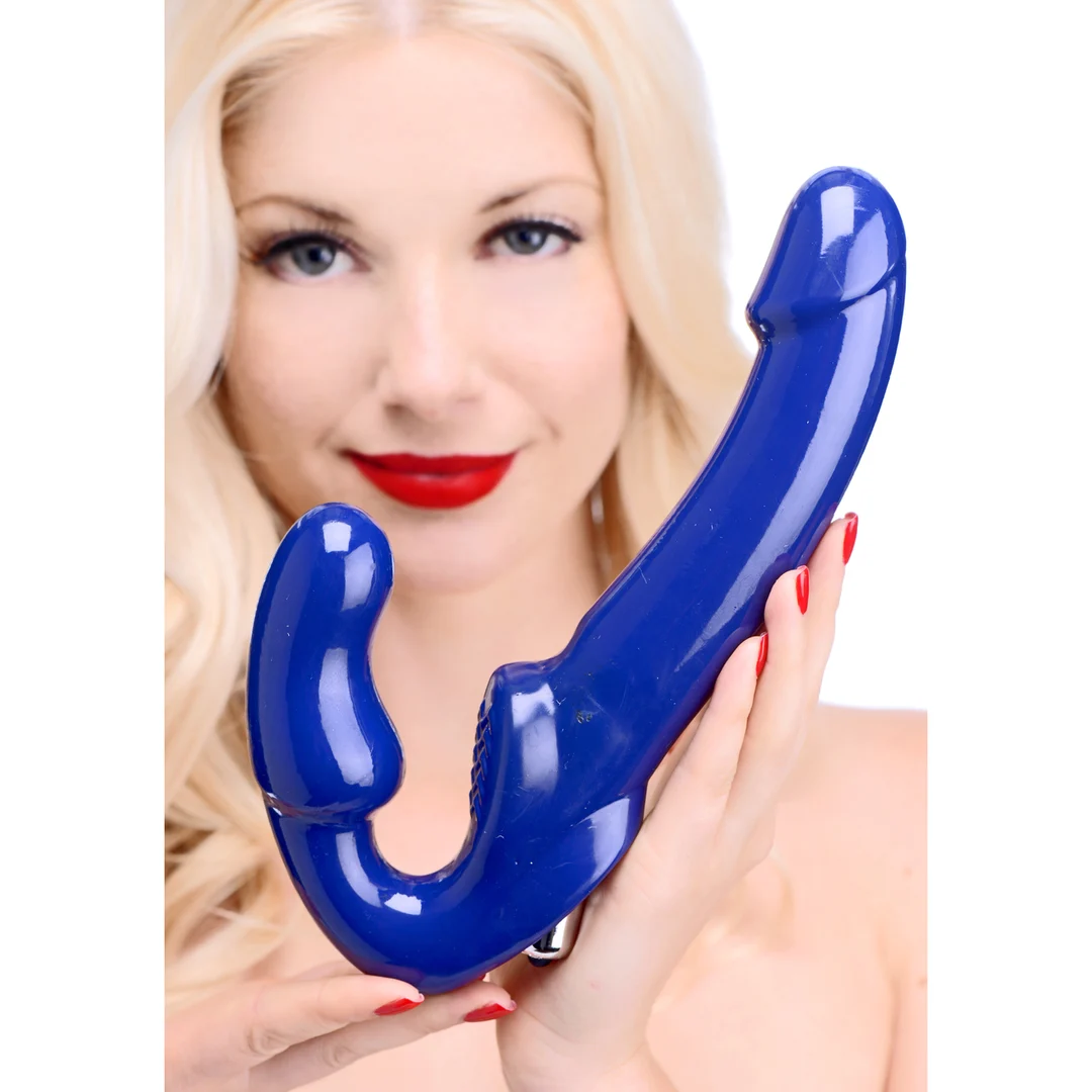 Vibromasseur sans sangle, gode vibrant avec embout pour le point G, XR Brands – Image 6