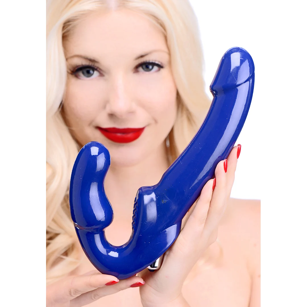 Vibromasseur sans sangle, gode vibrant avec embout pour le point G, XR Brands – Image 3
