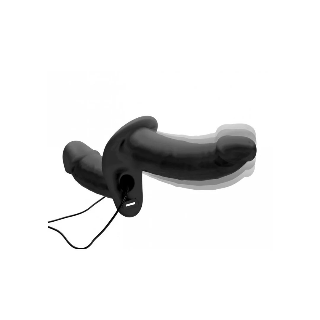 Gode ceinture à harnais ajustable – Supreme Pleasure - Gode double vibrant avec harnais – Image 5