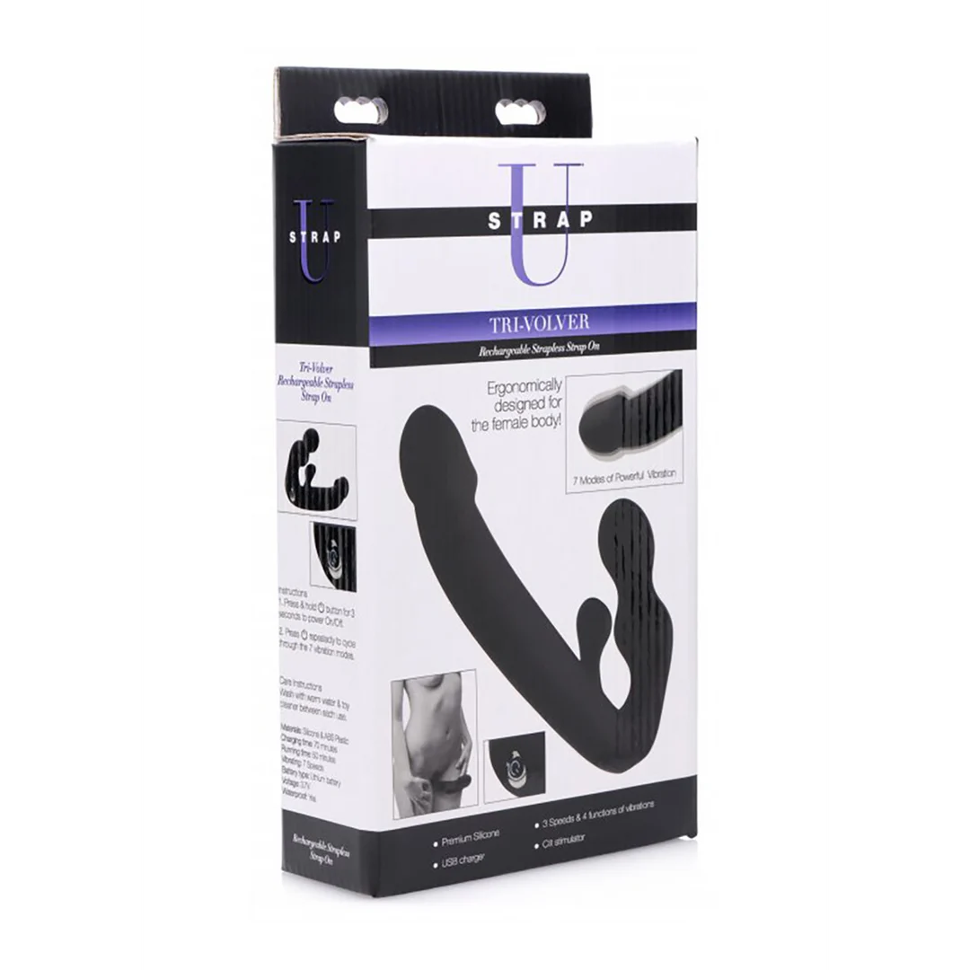 Vibromasseur sans harnais à double moteur et 7 modes, XR Brands Tri Volver XR Brands – Image 1