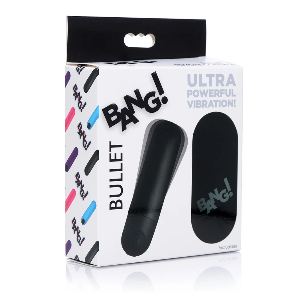 AG366-BLACK-2 Vibromasseur bullet XR Brands avec télécommande – Image 1