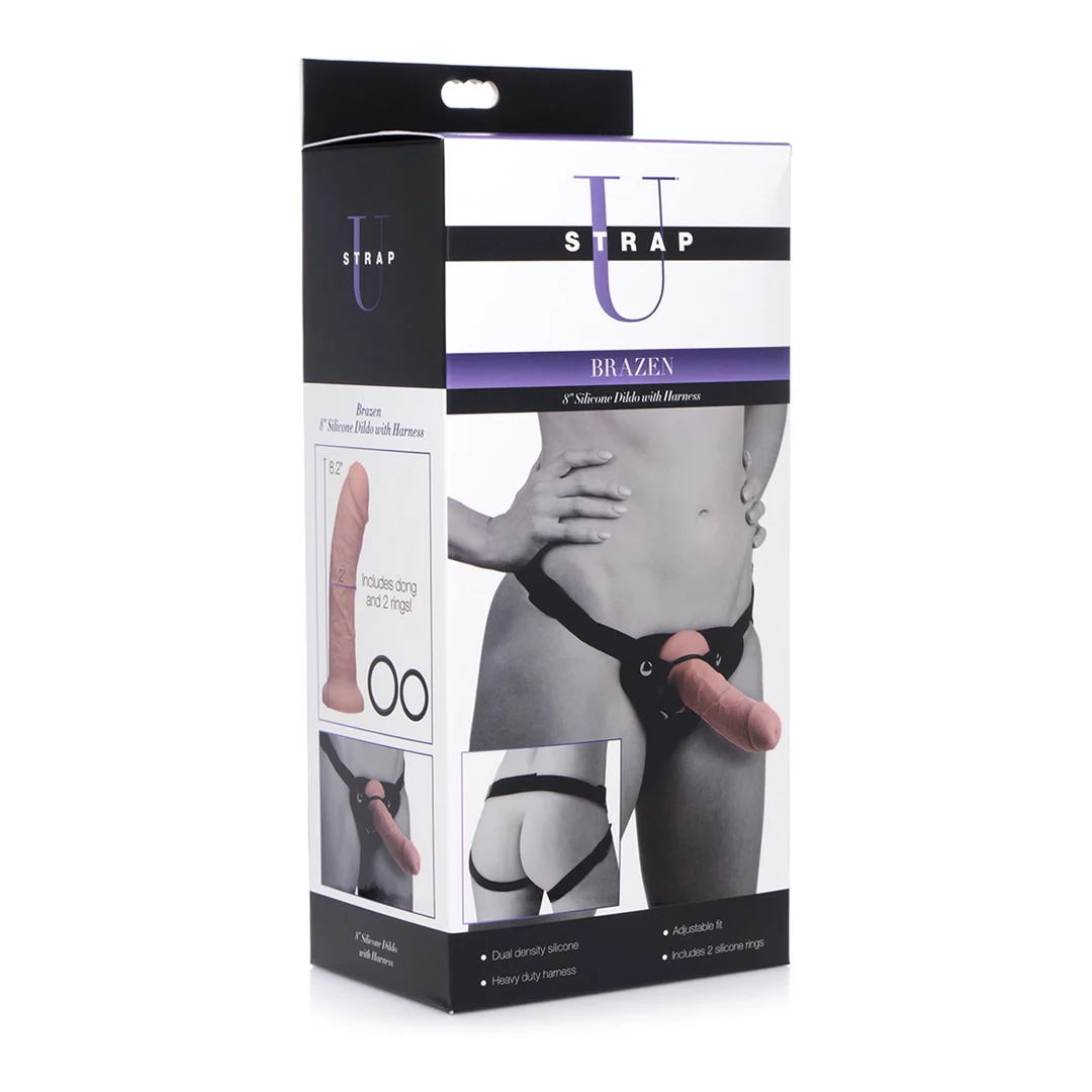 AG424-2 Gode en silicone avec harnais réglable Brazen – Image 1