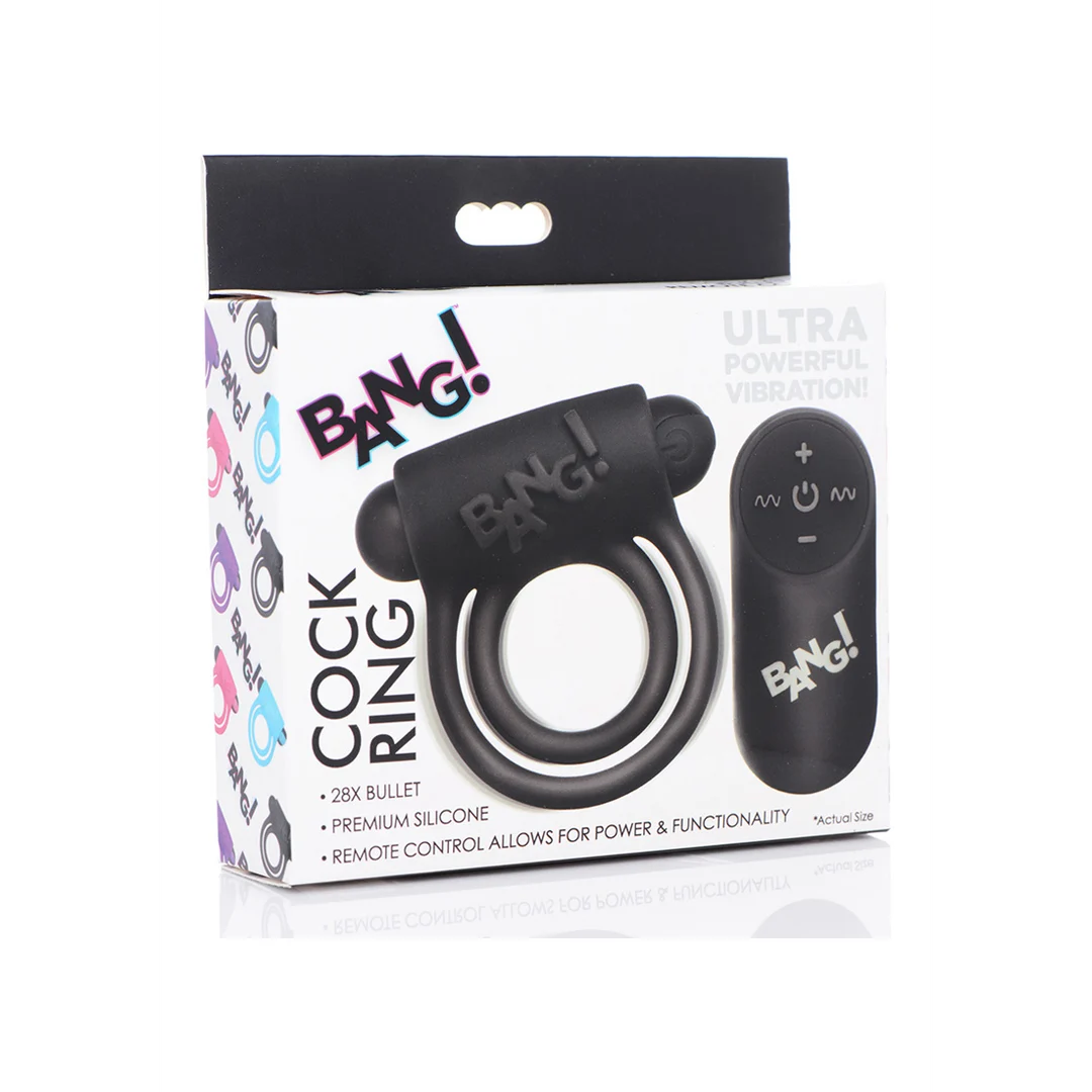 Anneau pénien en silicone XR Brands avec bullet et télécommande – Image 1