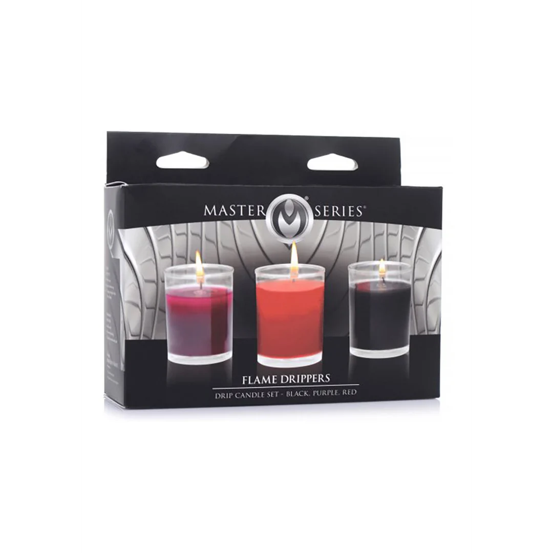 Bougie de massage – Lot de bougies à cire coulante Flame Drippers pour jeux avec des bougies – légèrement parfumées – 3 pièces – Image 1