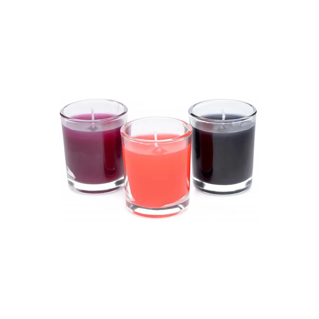 Bougie de massage – Lot de bougies à cire coulante Flame Drippers pour jeux avec des bougies – légèrement parfumées – 3 pièces – Image 5