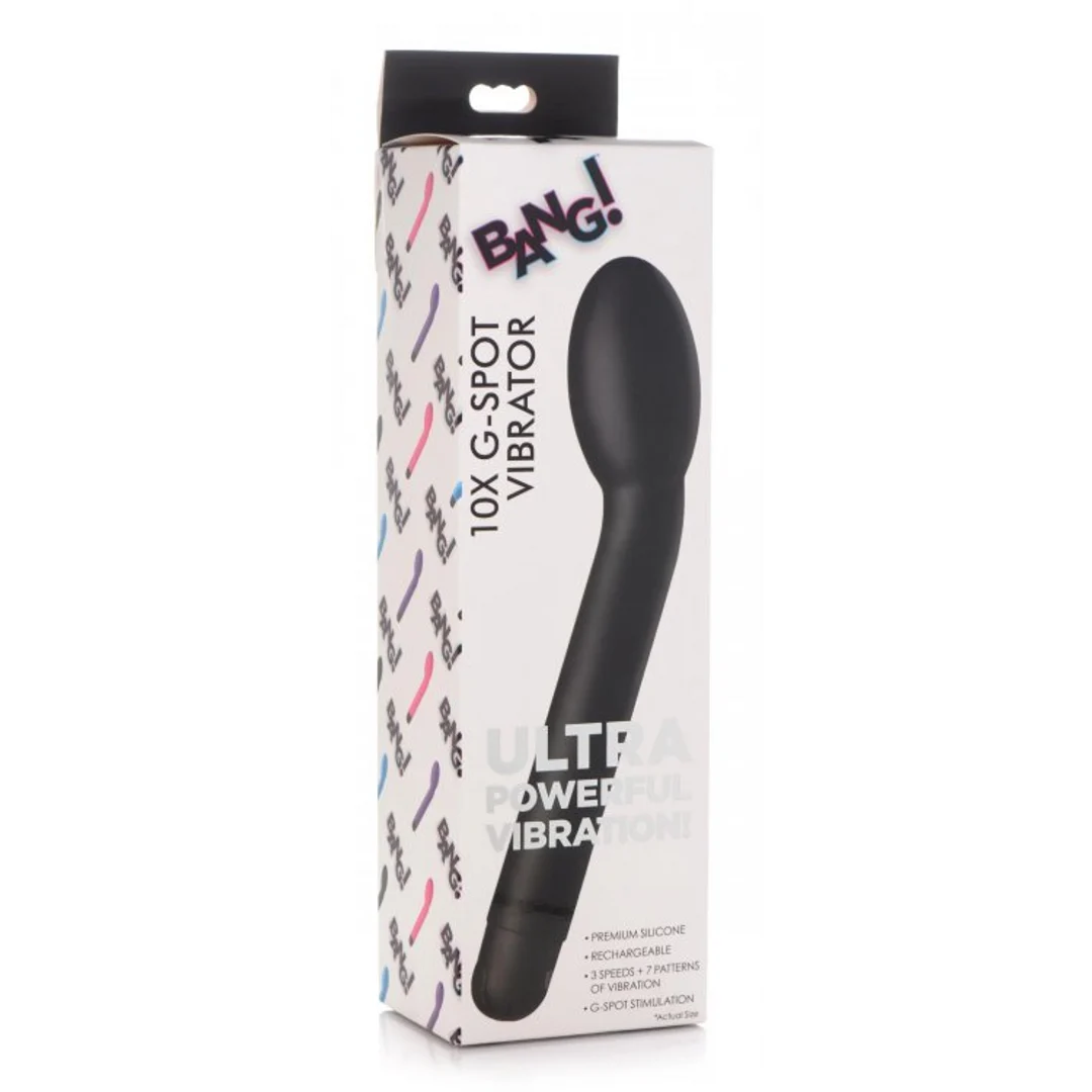AG759-BLACK-2 Vibromasseur pour le point G, 10 modes et design incurvé, XR Brands – Image 1