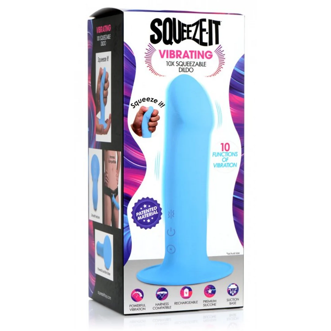 Vibromasseur – souple et thermoréactif avec ventouse – XR Brands bleu XR Brands – Image 1