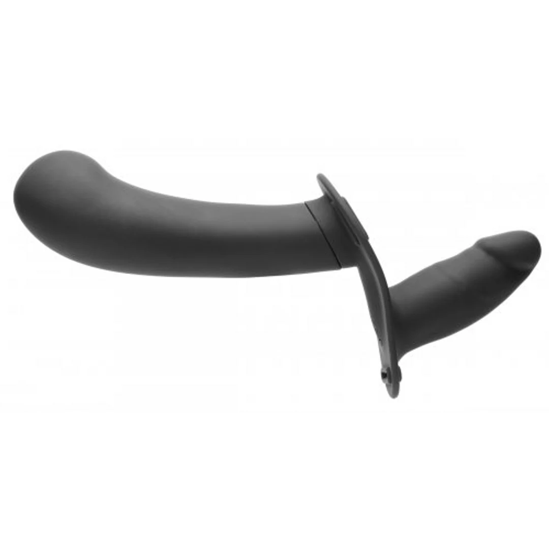Vibromasseur pour couple – double godemichet avec harnais et télécommande – XR Brands noir XR Brands – Image 3