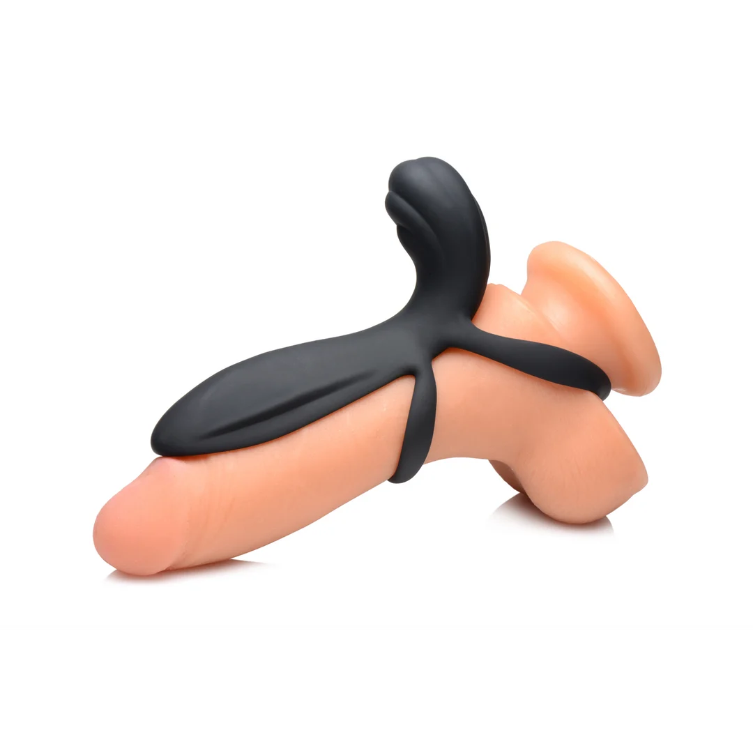 Manchon pénien vibrant en silicone XR Brands avec télécommande – Image 2