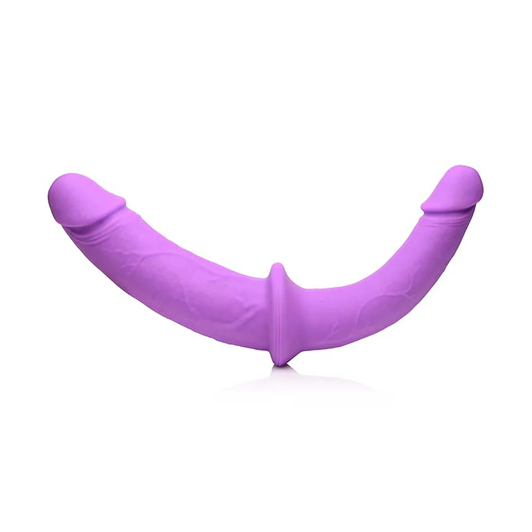 Gode ceinture avec sangles réglables – Double Charmer – Double gode en silicone avec harnais – Image 5