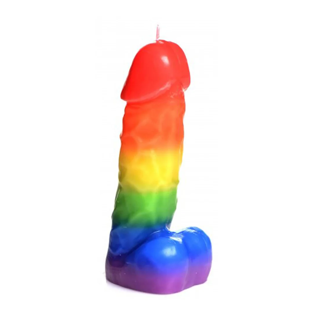 Bougie à cire coulante arc en ciel Pride Pecker – Image 3