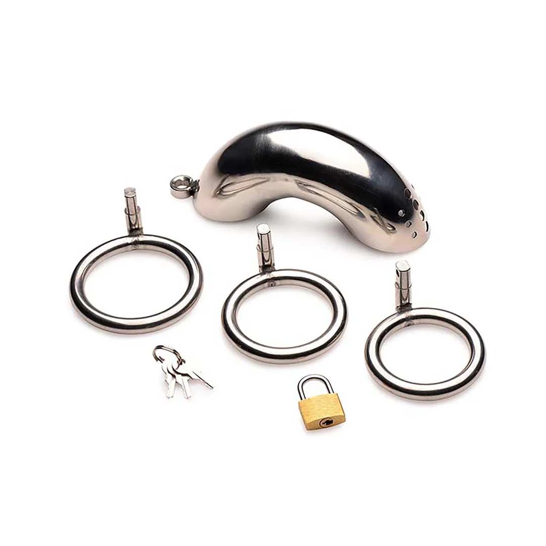 Cage de chasteté en acier inoxydable Forged Captor XR Brands – Image 5