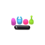 Vibrateur bullet rechargeable avec 4 embouts phosphorescents – XR Brands – Image 5