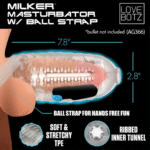 Masturbateur en TPE XR Brands Milker avec anneau pour les testicules – Image 3