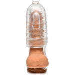 Masturbateur en TPE XR Brands Milker avec anneau pour les testicules – Image 2