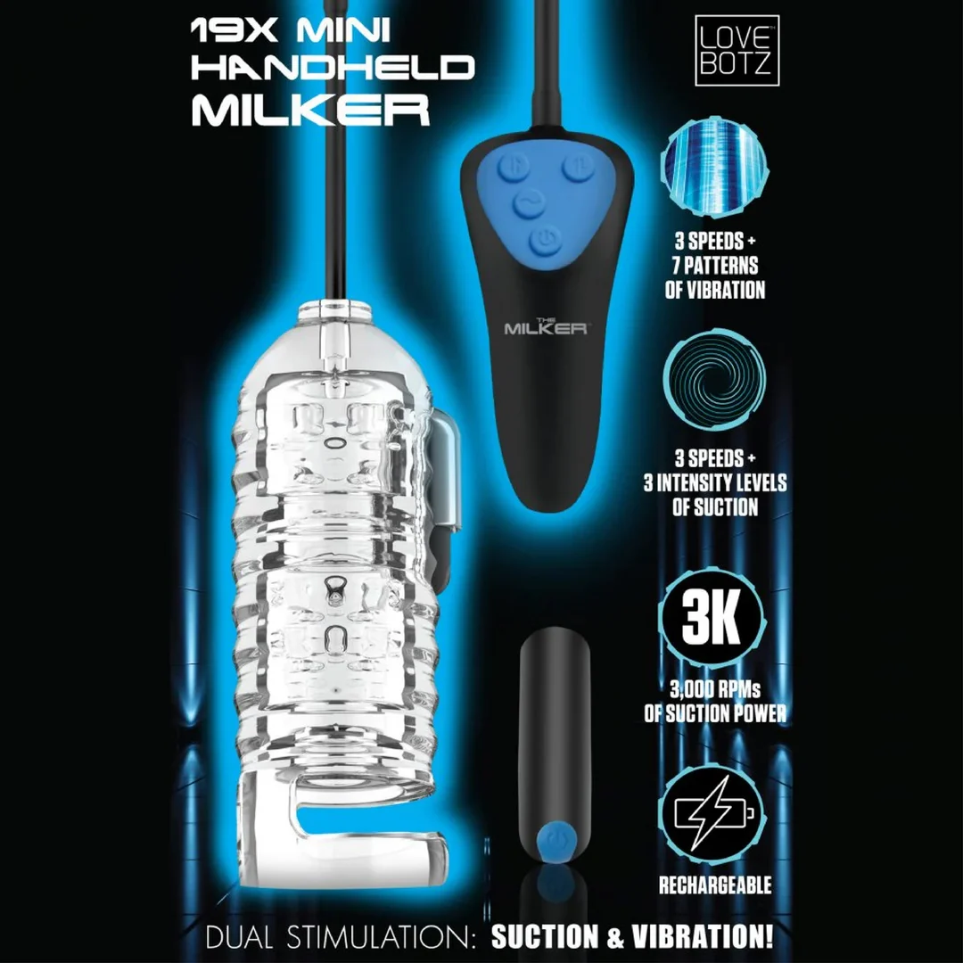 XR Brands Mini Handheld Melker noir – Image 3