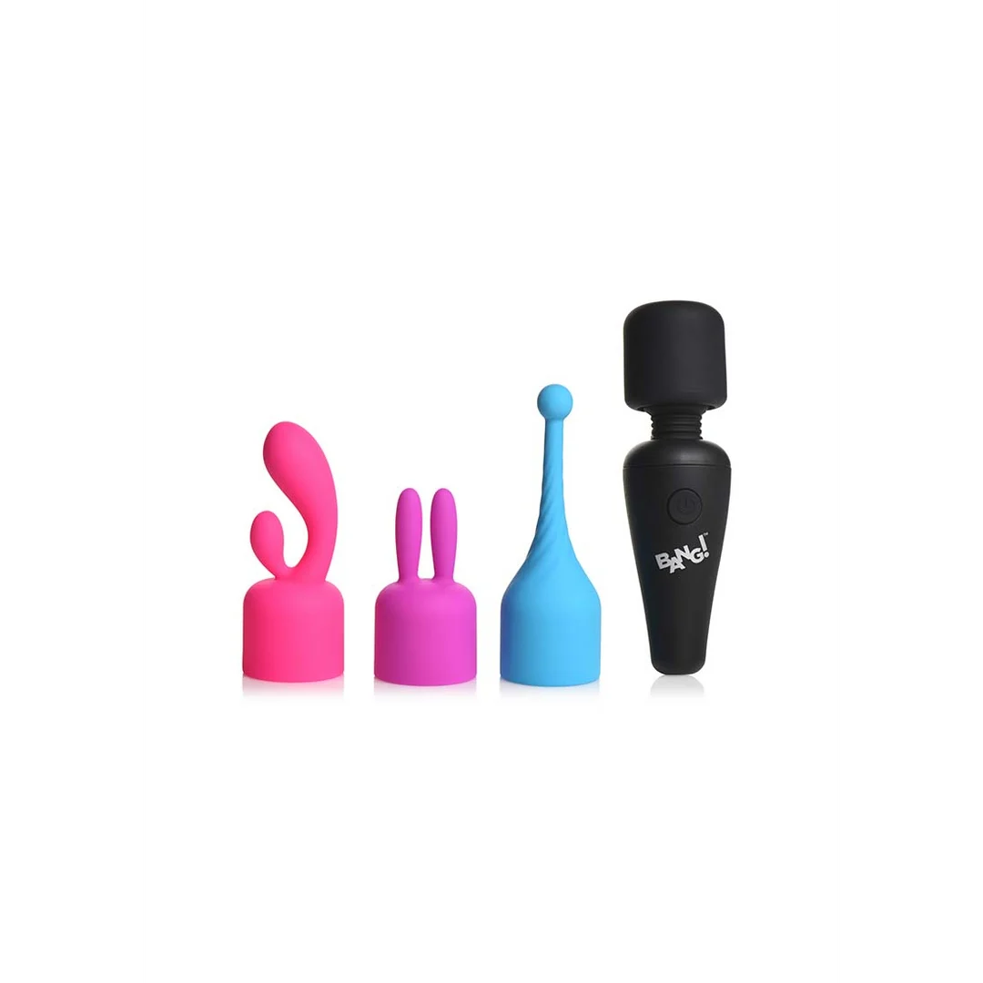Mini wand de massage XR Brands avec 3 embouts – Image 5