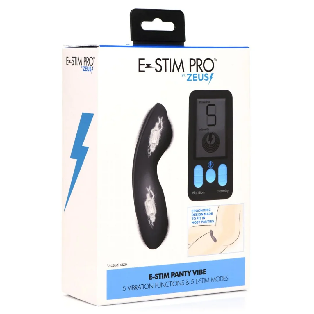 Jouet pour couples avec télécommande – E Stim Panty Vibe avec télécommande, noir – Image 1