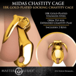 Cage de chasteté avec placage or 18k – Or – Image 4