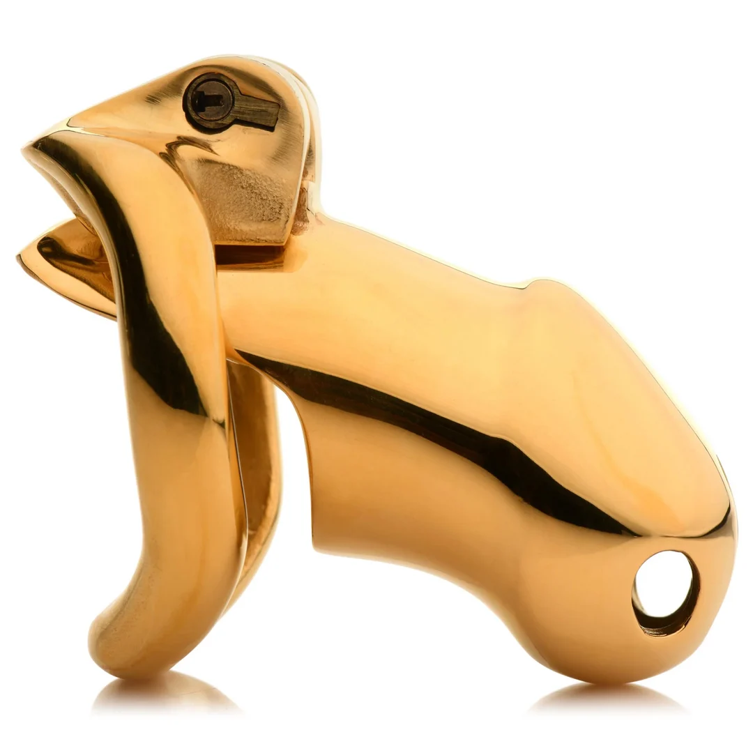 Cage de chasteté avec placage or 18k – Or – Image 5