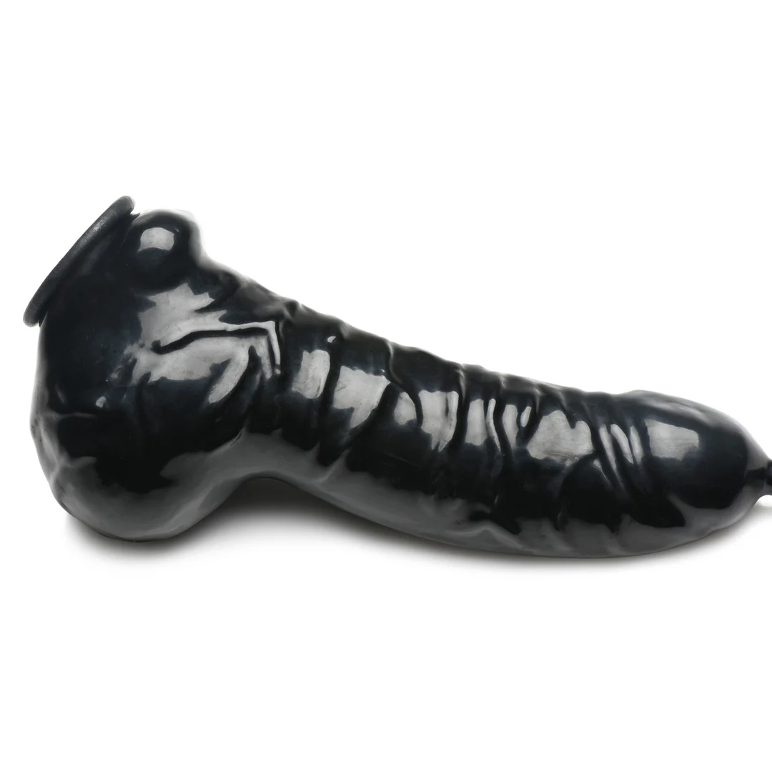Manchon pénien avec long tube – Noir – Image 5