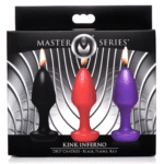 Bougies à gouttes pour jeu de cire, noir/violet/rouge, Kink Inferno – Image 2