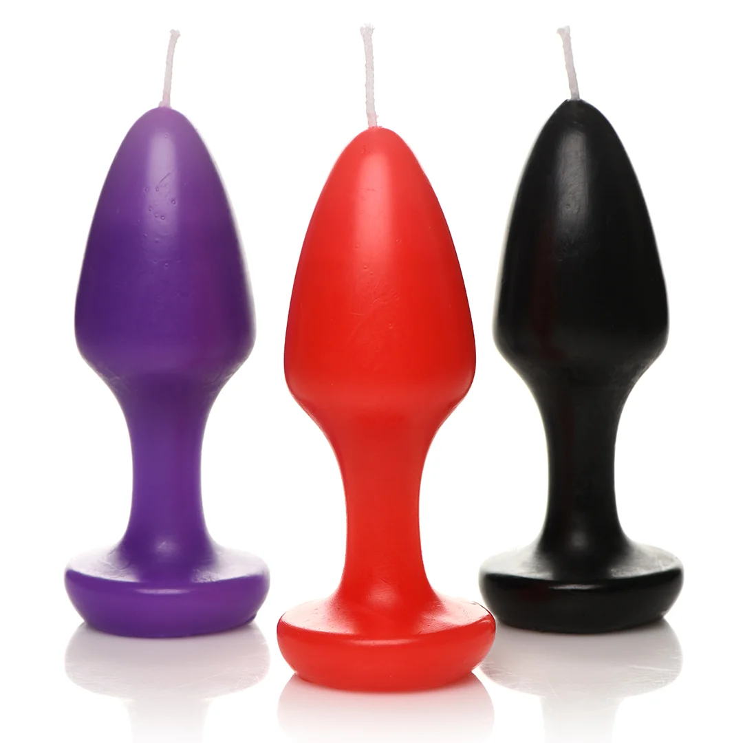 Bougies à gouttes pour jeu de cire, noir/violet/rouge, Kink Inferno – Image 4