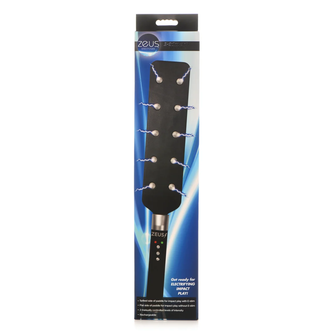 Paddle BDSM à pointes, Spiked Paddle, noir – Image 2
