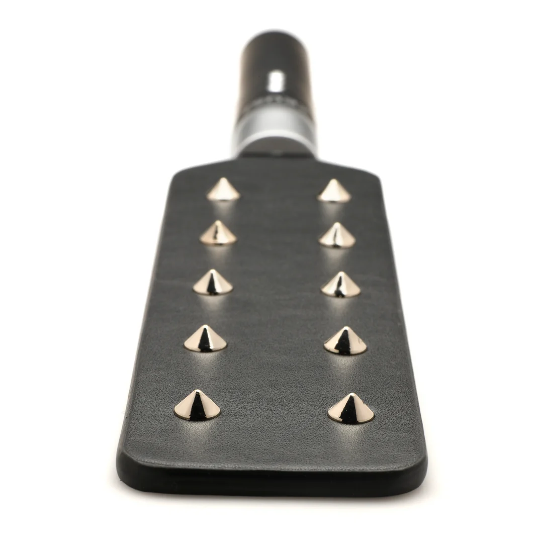Paddle BDSM à pointes, Spiked Paddle, noir – Image 3