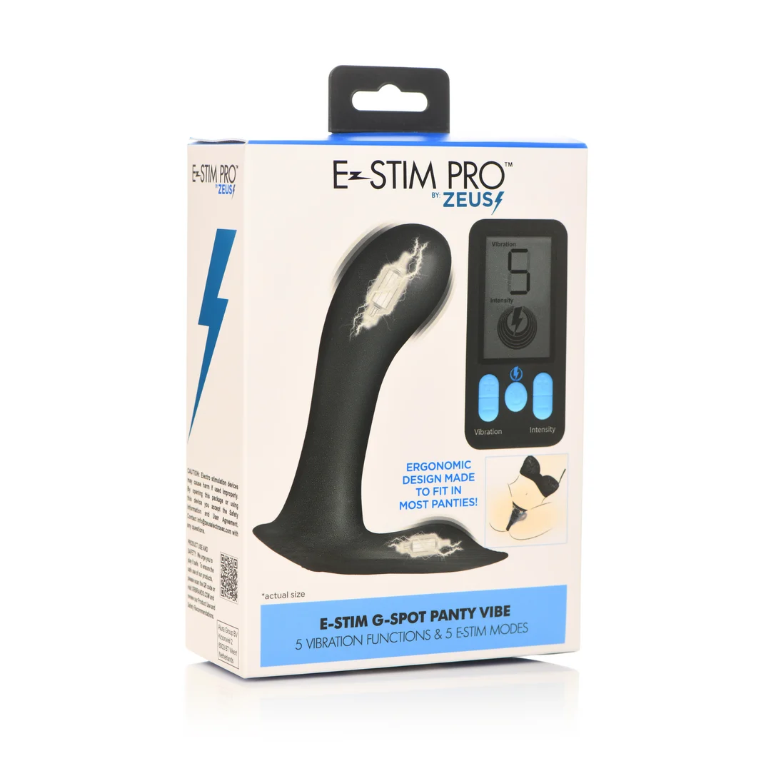 AH190-2 Vibromasseur culotte E Stim Pro pour point G, noir – Image 1