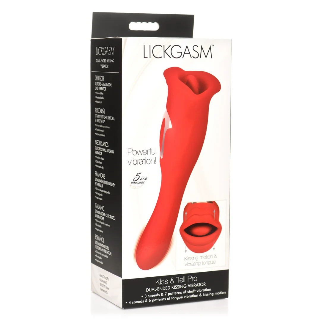 Vibromasseur double face XR Brands Kiss and Tell Pro – Image 1