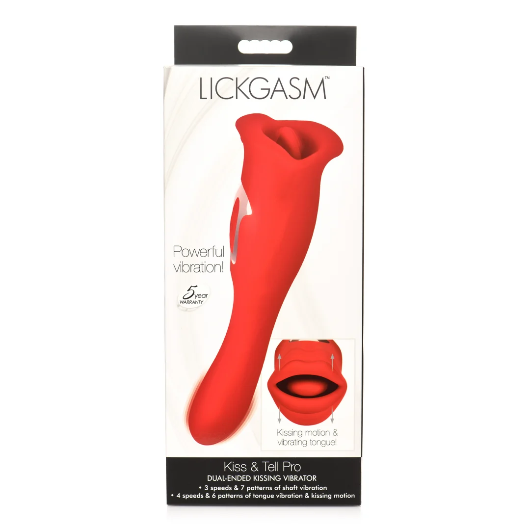 Vibromasseur double face XR Brands Kiss and Tell Pro – Image 2