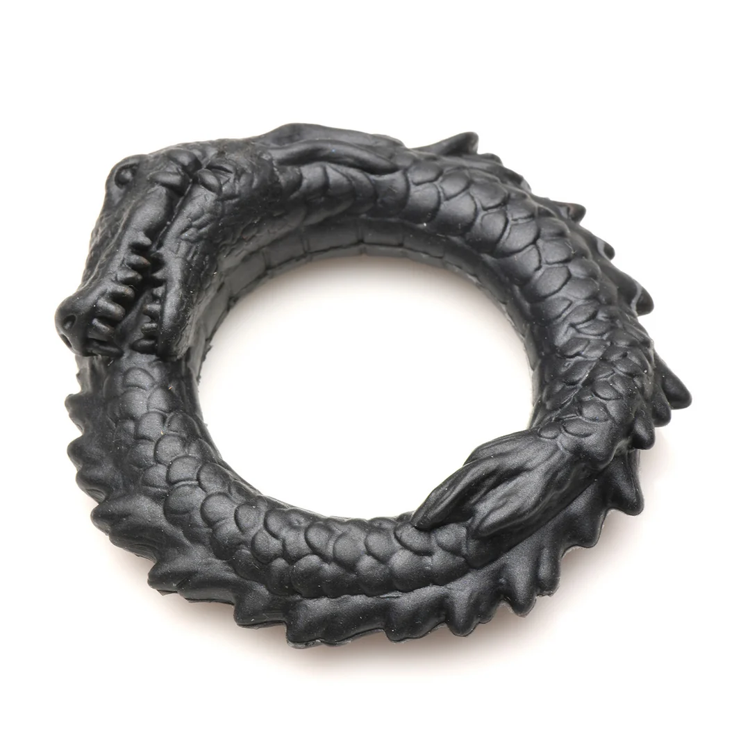 Anneau pénien en silicone XR Brands Black Caiman – Image 3