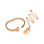 Bracelet avec chaîne à clés couleur or rose – Image 5