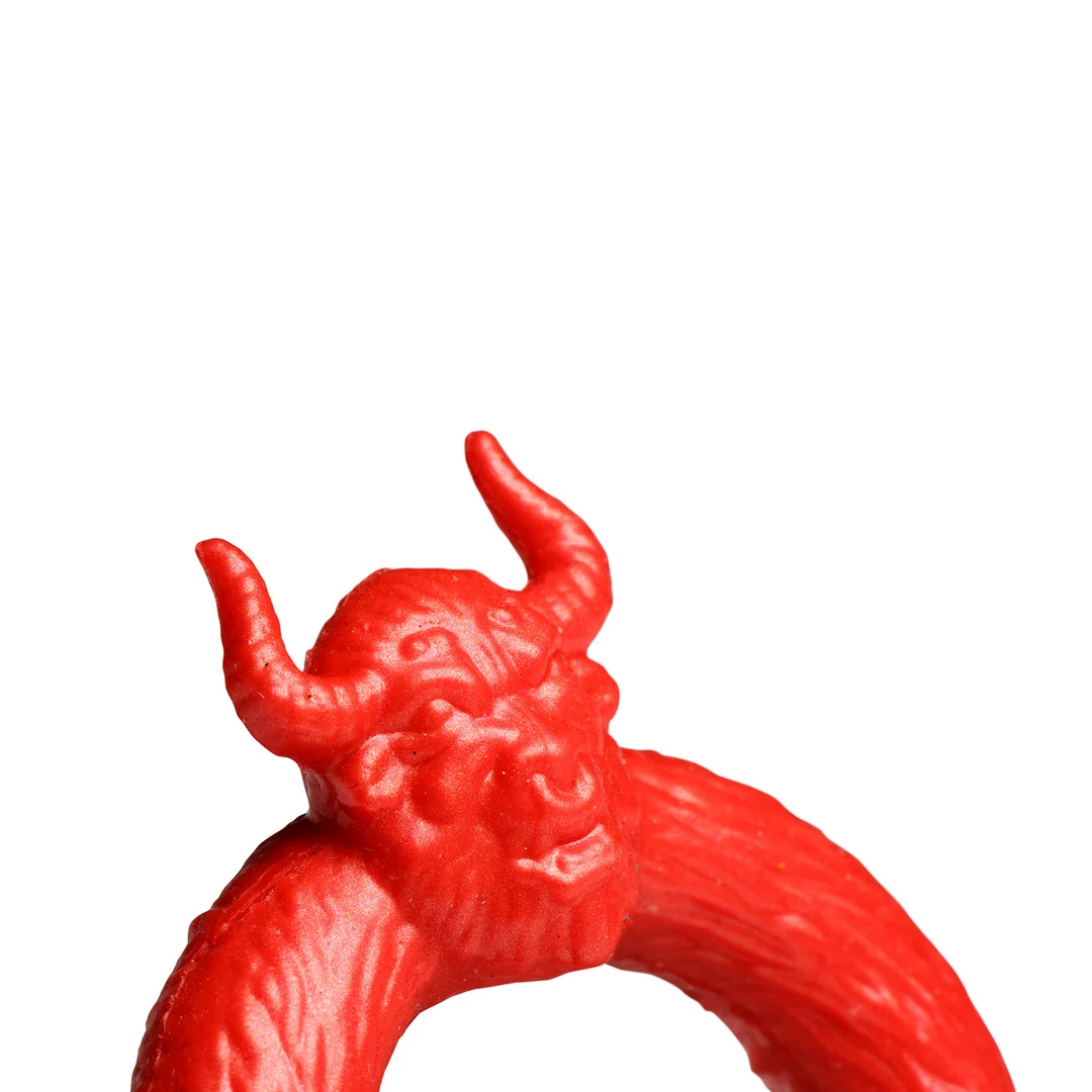 Anneau pénien en silicone XR Brands Beast Mode rouge – Image 5