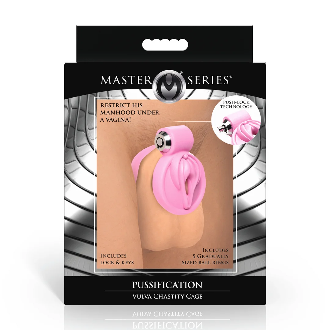 Cage de chasteté vulve Pussification rose – Image 2