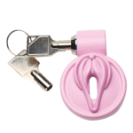 Cage de chasteté vulve Pussification rose – Image 3