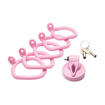 Cage de chasteté vulve Pussification rose – Image 4