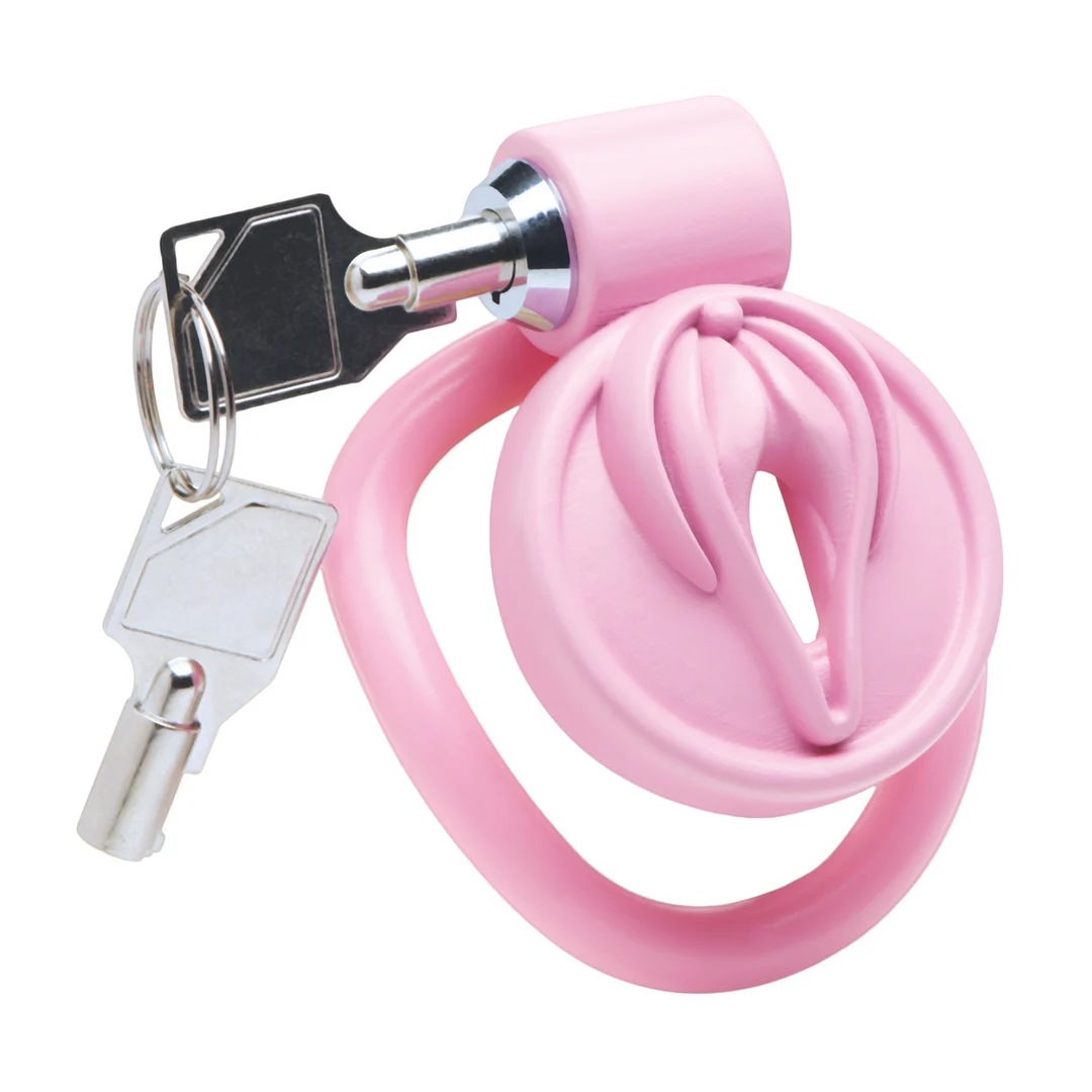 Cage de chasteté vulve Pussification rose – Image 5