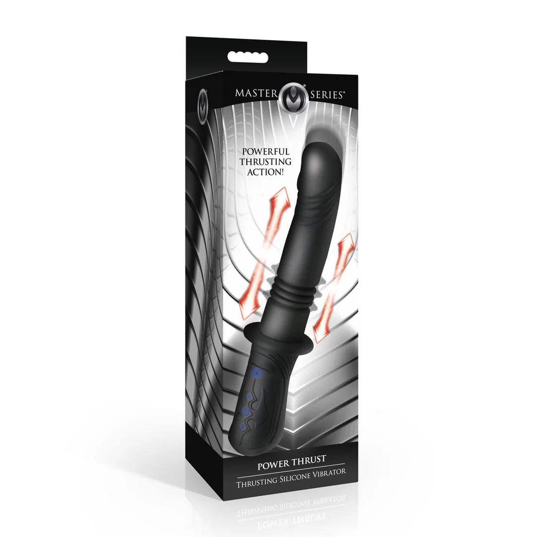 AH661-2 Vibromasseur à va et vient en silicone Power Thrust de XR Brands – Image 1