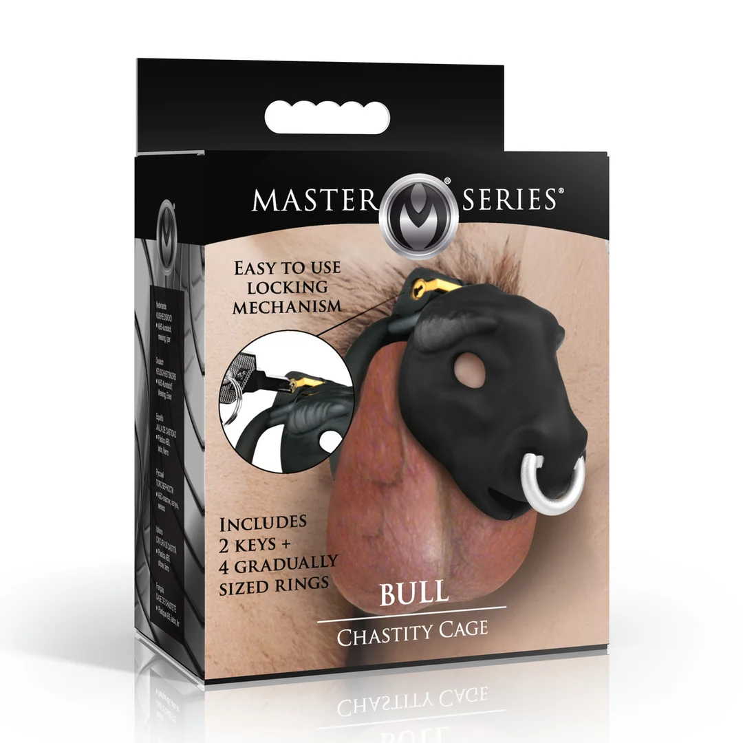 Bull cage de chasteté noire