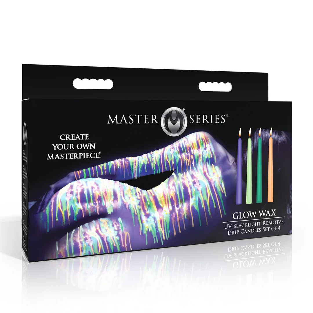 AH678-2 Bougies à gouttes UV Glow Wax, lot de 4 – Image 1