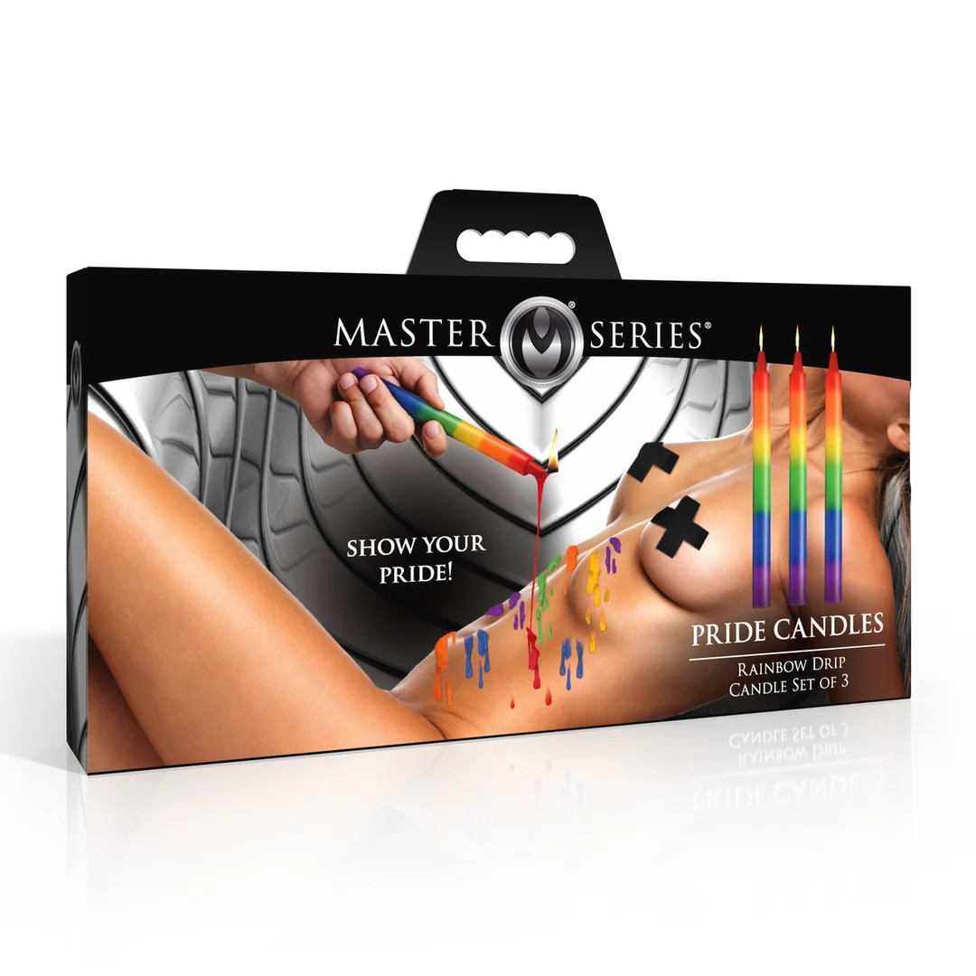 Lot de bougies à gouttes arc en ciel Pride Candles de XR Brands – Image 1