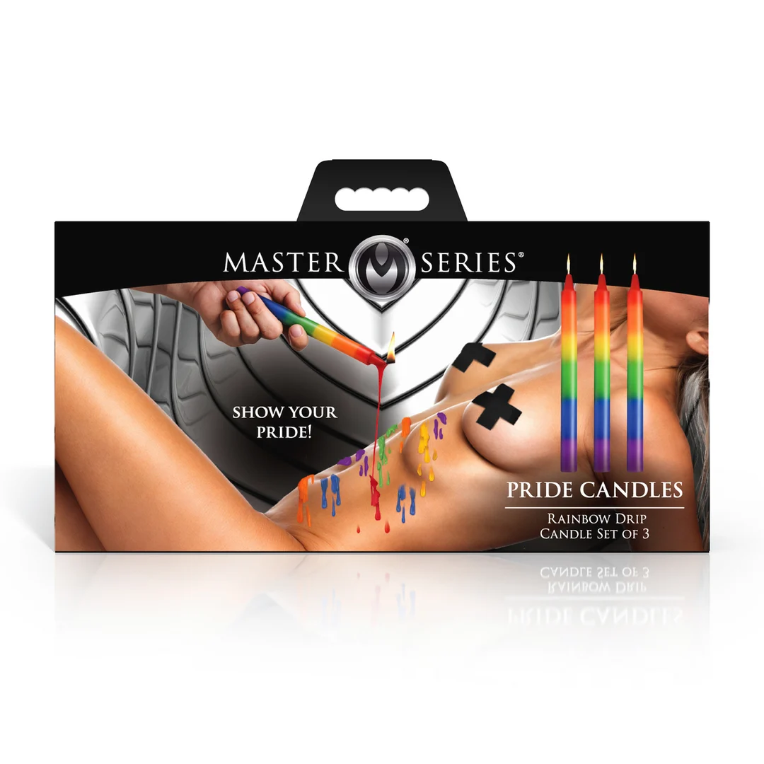 Lot de bougies à gouttes arc en ciel Pride Candles de XR Brands – Image 2