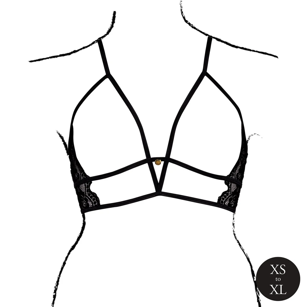 Soutien gorge triangle en dentelle avec bonnets ouverts – Le Desir – Image 4