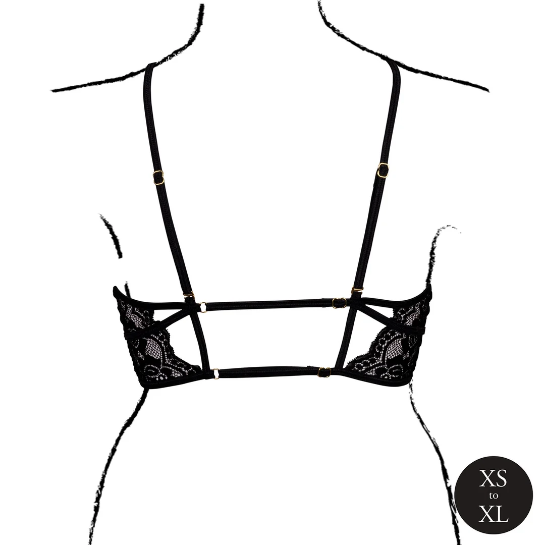 Soutien gorge triangle en dentelle avec bonnets ouverts – Le Desir – Image 5