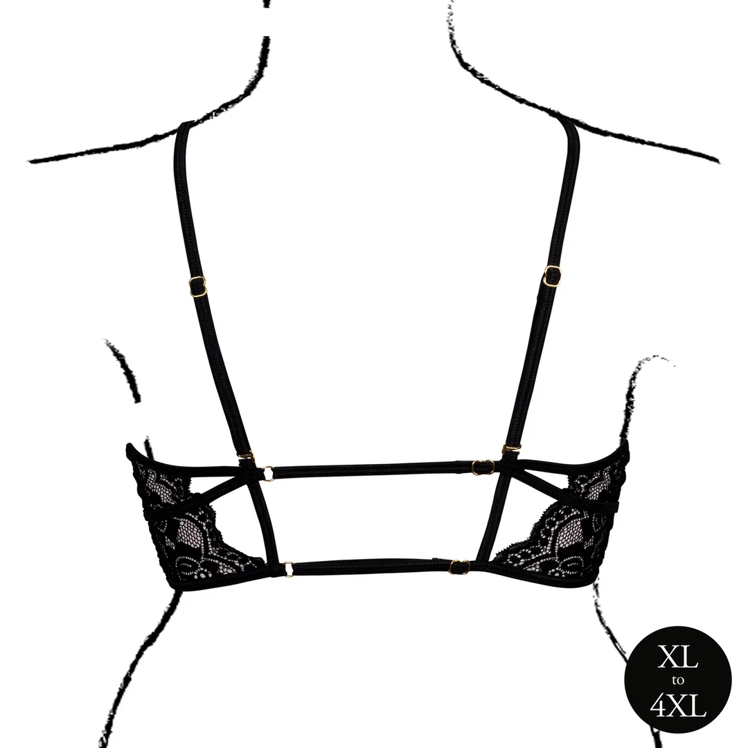 Soutien gorge triangle en dentelle avec bonnets ouverts – Le Desir – Image 11